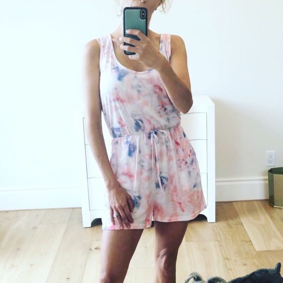 LAST 1! MALIBU Sleeveless Tie Dye Romper - Picture 2 of 6